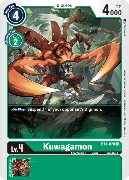 Kuwagamon [BT1-070] [Release Special Booster Ver.1.0] | Anubis Games and Hobby