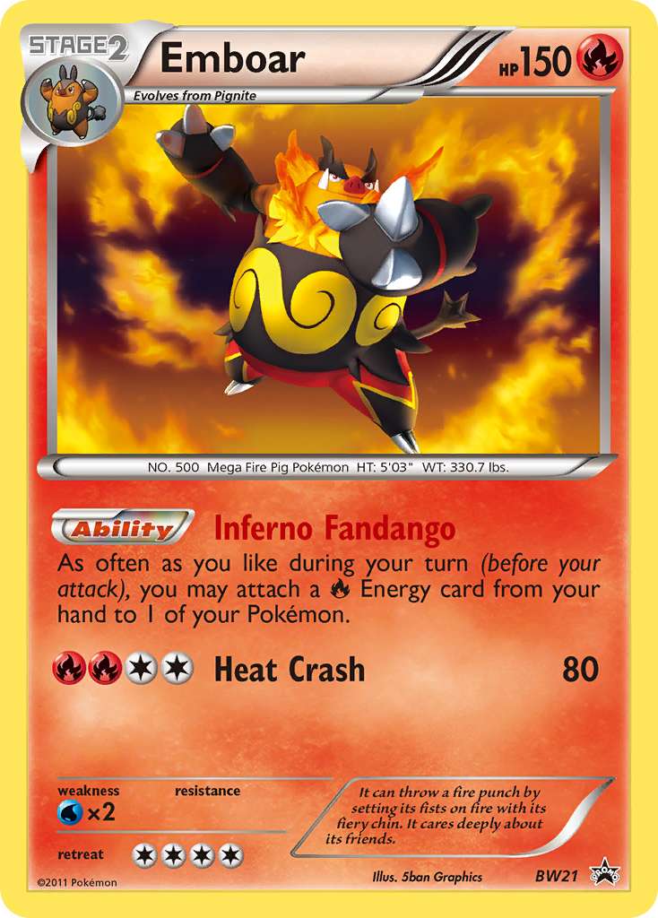 Emboar (BW21) [Black & White: Black Star Promos] | Anubis Games and Hobby