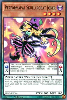 Performapal Skullcrobat Joker [Legendary Dragon Decks] [LEDD-ENC08] | Anubis Games and Hobby