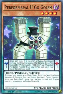 Performapal U Go Golem [Legendary Dragon Decks] [LEDD-ENC10] | Anubis Games and Hobby