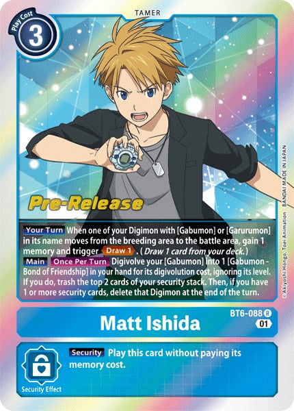 Matt Ishida [BT6-088] [Double Diamond Pre-Release Cards] | Anubis Games and Hobby