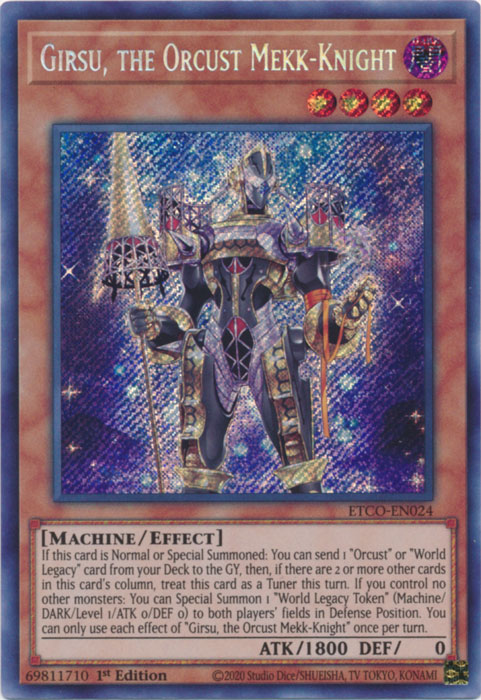 Girsu, the Orcust Mekk-Knight [ETCO-EN024] Secret Rare | Anubis Games and Hobby