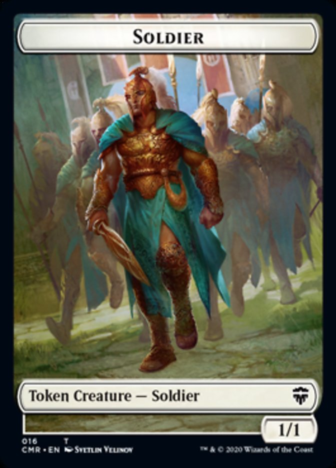 Cat // Soldier Double-Sided Token [Commander Legends Tokens] | Anubis Games and Hobby