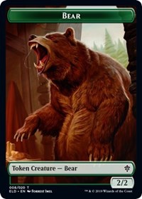 Bear // Food (17) Double-Sided Token [Throne of Eldraine Tokens] | Anubis Games and Hobby