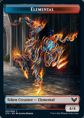 Elemental // Rowan, Scholar of Sparks Emblem Double-Sided Token [Strixhaven: School of Mages Tokens] | Anubis Games and Hobby