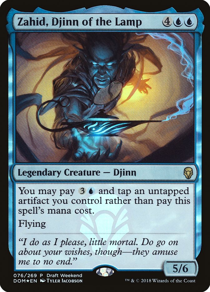 Zahid, Djinn of the Lamp (Draft Weekend) [Dominaria Promos] | Anubis Games and Hobby