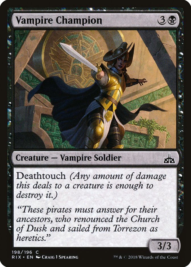 Vampire Champion [Rivals of Ixalan] | Anubis Games and Hobby