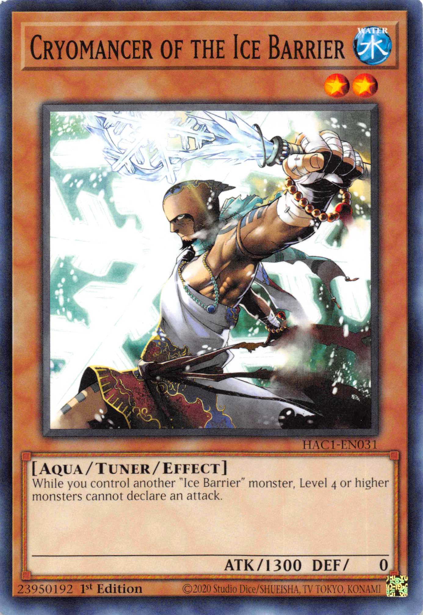 Cryomancer of the Ice Barrier [HAC1-EN031] Common | Anubis Games and Hobby