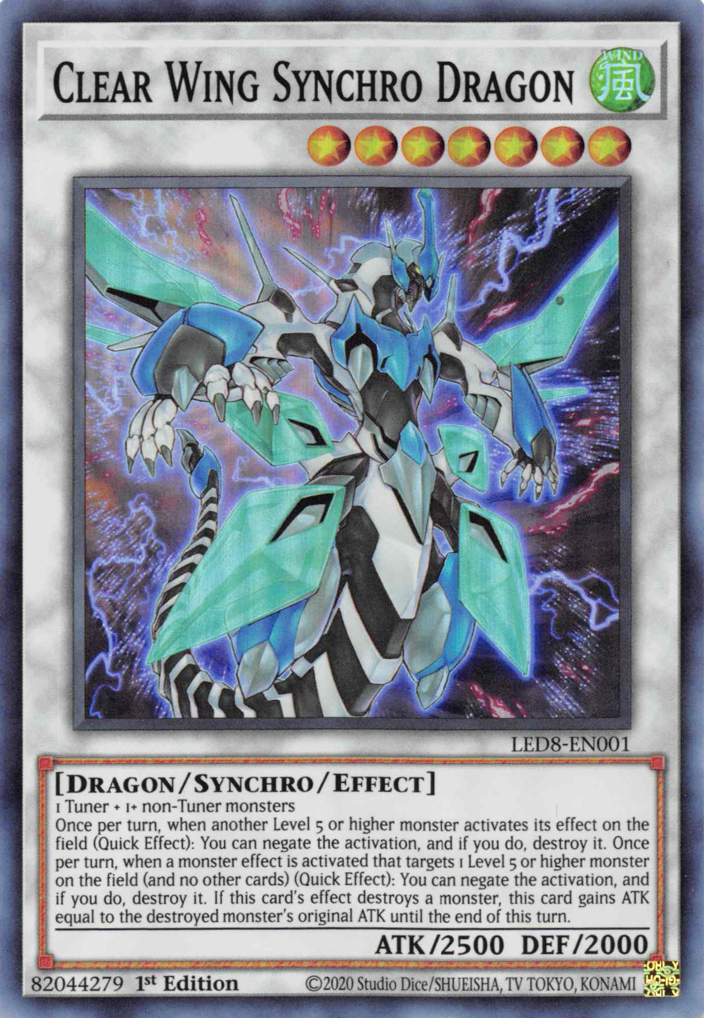 Clear Wing Synchro Dragon [LED8-EN001] Super Rare | Anubis Games and Hobby