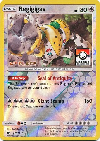 Regigigas (84/111) (League Promo 4th Place) [Sun & Moon: Crimson Invasion] | Anubis Games and Hobby