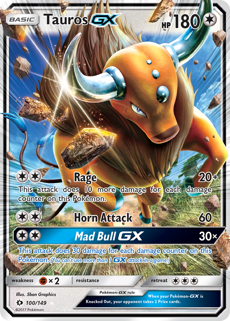 Tauros GX (100/149) [Sun & Moon: Base Set] | Anubis Games and Hobby