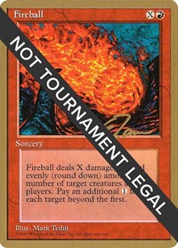 Fireball - 1996 Eric Tam (4ED) [World Championship Decks] | Anubis Games and Hobby