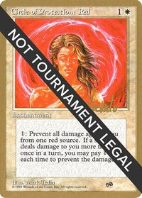 Circle of Protection: Red - 1996 Michael Loconto (4ED) (SB) [World Championship Decks] | Anubis Games and Hobby