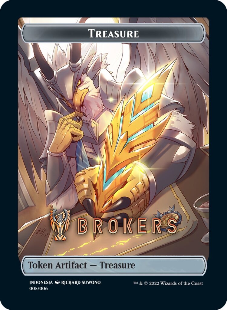 Treasure Token (Brokers) (Southeast Asia Artists) [Streets of New Capenna Tokens] | Anubis Games and Hobby