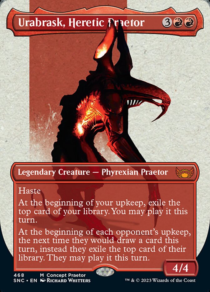 Urabrask, Heretic Praetor (Borderless Concept Praetors) [Phyrexia: All Will Be One] | Anubis Games and Hobby