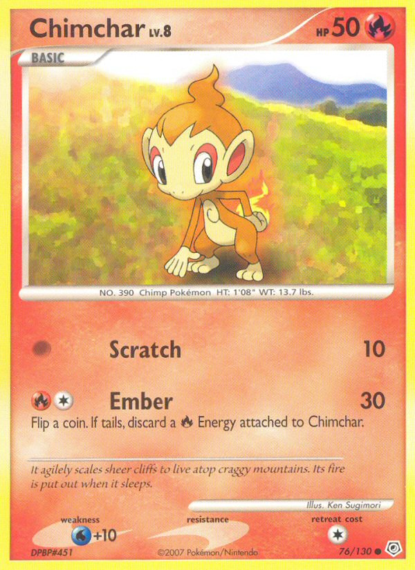 Chimchar (76/130) [Diamond & Pearl: Base Set] | Anubis Games and Hobby