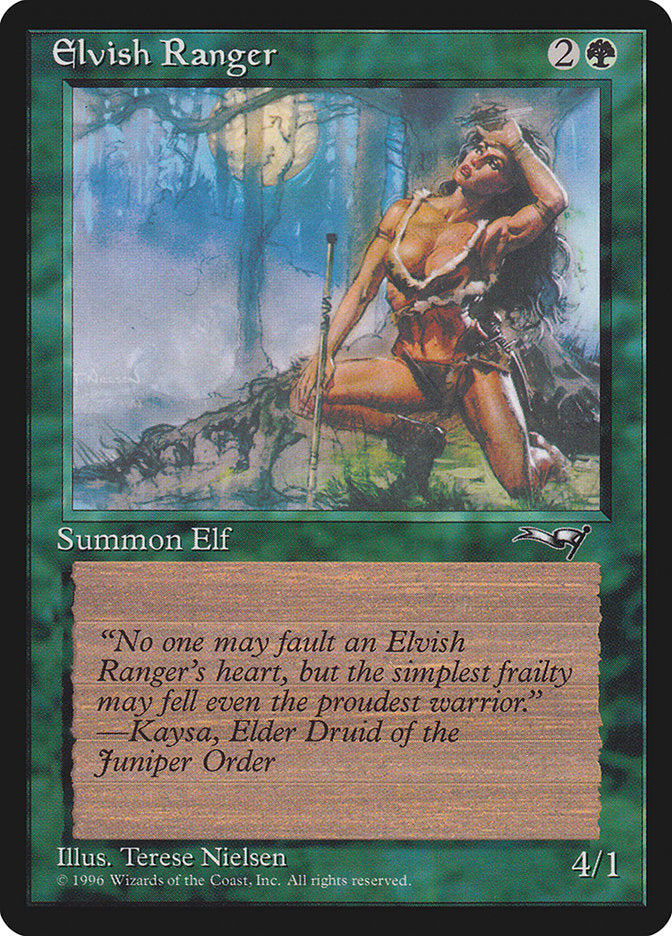 Elvish Ranger (Moon Background) [Alliances] | Anubis Games and Hobby