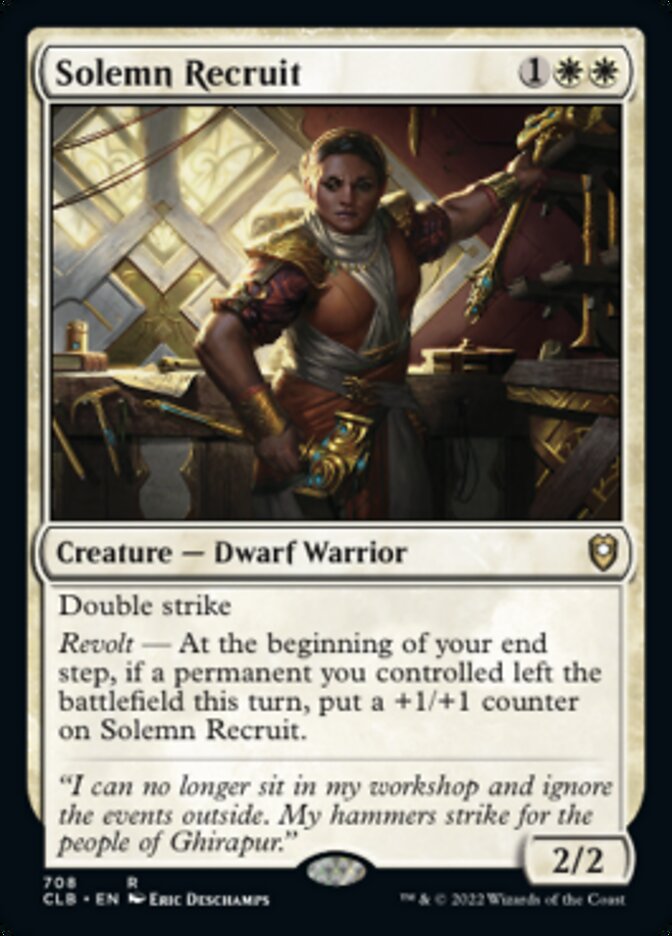 Solemn Recruit [Commander Legends: Battle for Baldur's Gate] | Anubis Games and Hobby