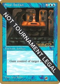 Steal Artifact - 1996 Shawn "Hammer" Regnier (4ED) (SB) [World Championship Decks] | Anubis Games and Hobby