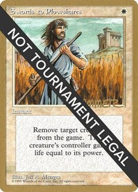 Swords to Plowshares - 1996 Shawn "Hammer" Regnier (4ED) [World Championship Decks] | Anubis Games and Hobby