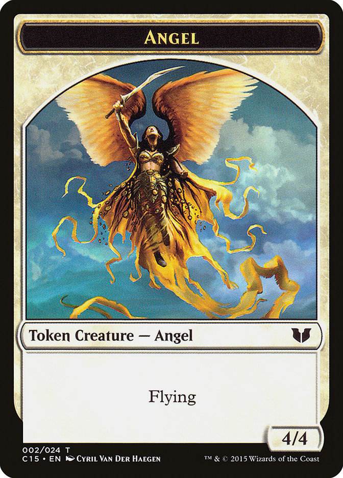 Angel // Knight (005) Double-Sided Token [Commander 2015 Tokens] | Anubis Games and Hobby