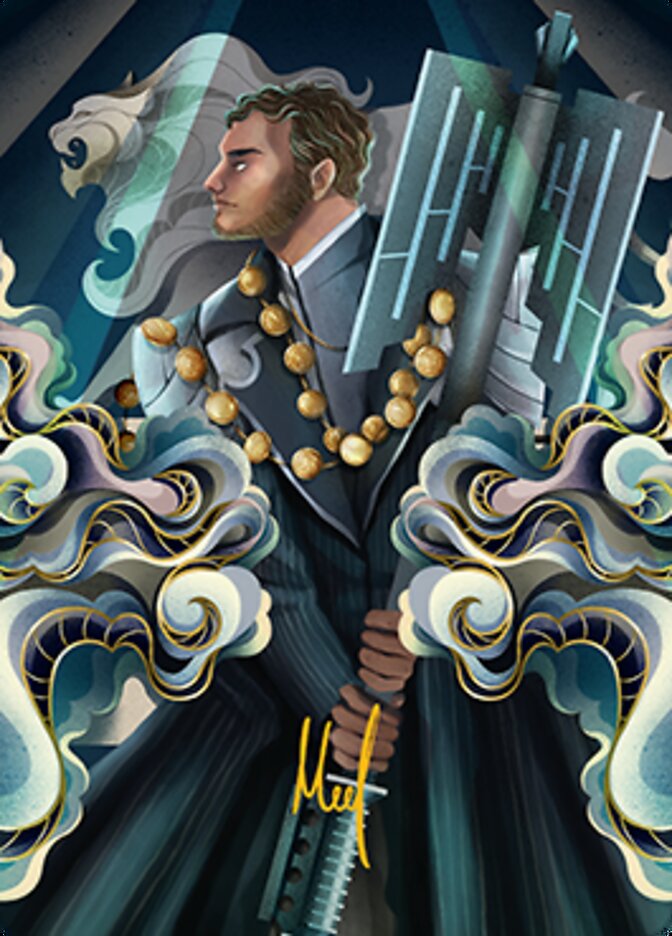 Rafiq of the Many Art Card (Gold-Stamped Signature) [Streets of New Capenna Art Series] | Anubis Games and Hobby