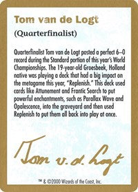 2000 Tom van de Logt Biography Card [World Championship Decks] | Anubis Games and Hobby