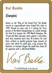 1999 Kai Budde Biography Card [World Championship Decks] | Anubis Games and Hobby