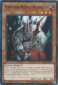 Fiendish Rhino Warrior [Structure Deck: Lair of Darkness] [SR06-EN017] | Anubis Games and Hobby