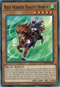 Red Hared Hasty Horse [Flames of Destruction] [FLOD-EN034] | Anubis Games and Hobby