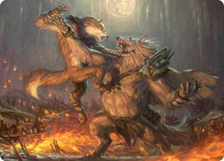 Duel for Dominance Art Card [Innistrad: Midnight Hunt Art Series] | Anubis Games and Hobby