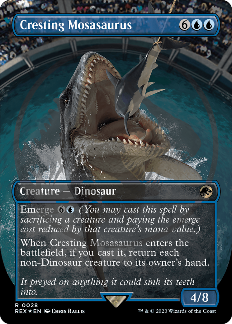 Cresting Mosasaurus Emblem (Borderless) [Jurassic World Collection Tokens] | Anubis Games and Hobby