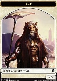 Cat // Cat Warrior Double-Sided Token [Commander 2017 Tokens] | Anubis Games and Hobby