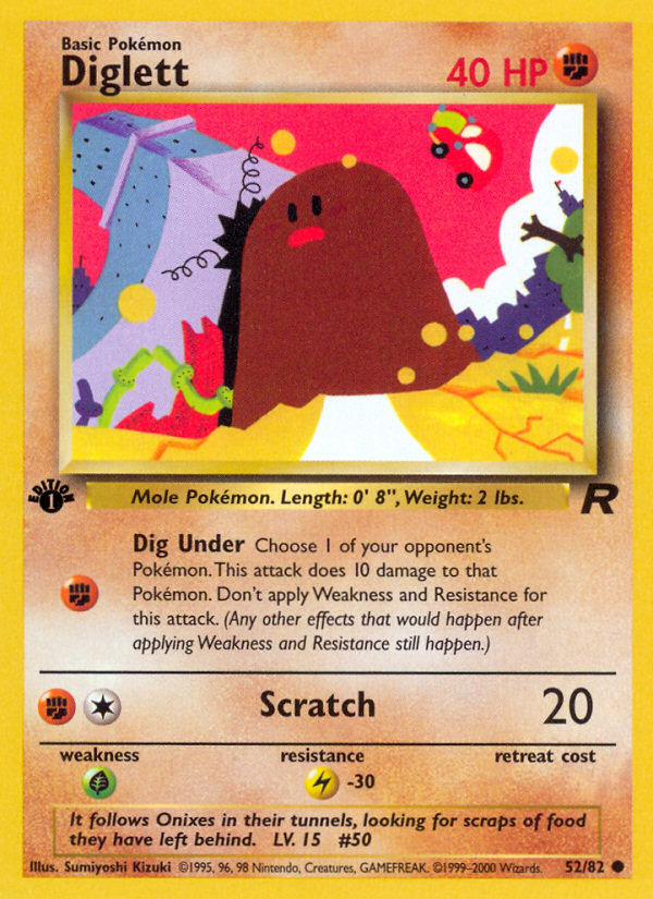 Diglett (52/82) [Team Rocket 1st Edition] | Anubis Games and Hobby