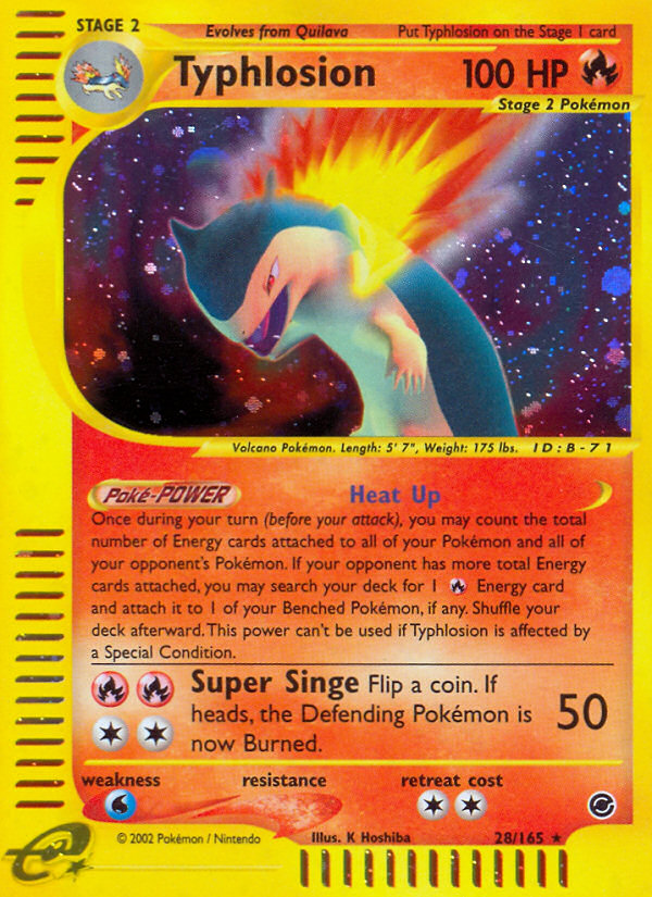 Typhlosion (28/165) [Expedition: Base Set] | Anubis Games and Hobby