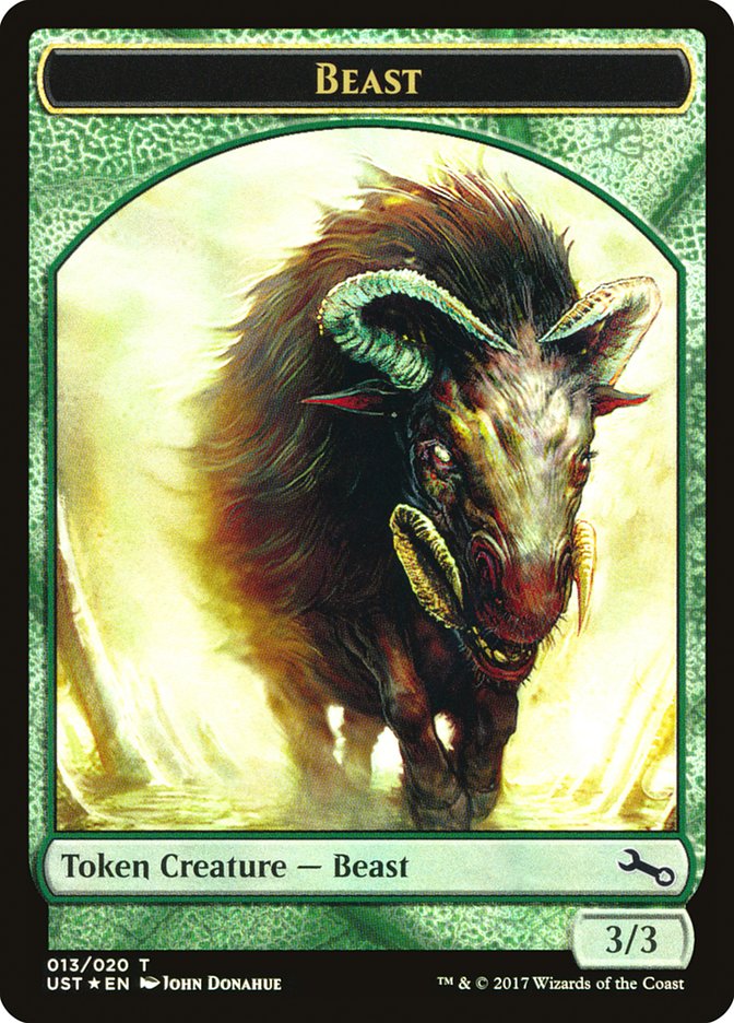Beast // Beast Double-Sided Token [Unstable Tokens] | Anubis Games and Hobby
