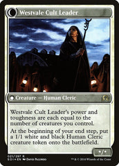 Hanweir Militia Captain // Westvale Cult Leader [Shadows over Innistrad Prerelease Promos] | Anubis Games and Hobby