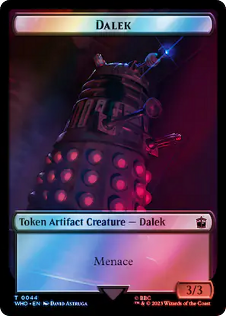 Dalek // Mark of the Rani Double-Sided Token (Surge Foil) [Doctor Who Tokens] | Anubis Games and Hobby