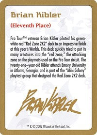 2002 Brian Kibler Biography Card [World Championship Decks] | Anubis Games and Hobby