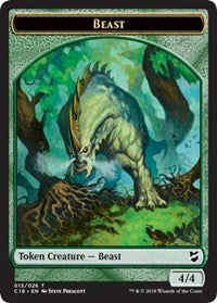 Beast (013) // Plant Double-sided Token [Commander 2018] | Anubis Games and Hobby