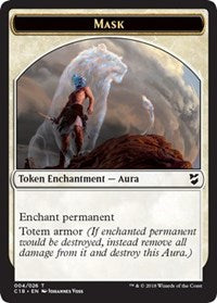 Mask // Horror Double-sided Token [Commander 2018] | Anubis Games and Hobby
