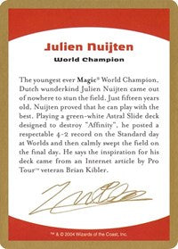 2004 Julien Nuijten Biography Card [World Championship Decks] | Anubis Games and Hobby