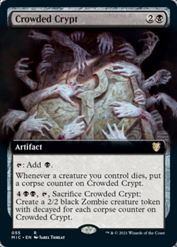 Crowded Crypt (Extended Art) [Innistrad: Midnight Hunt Commander] | Anubis Games and Hobby