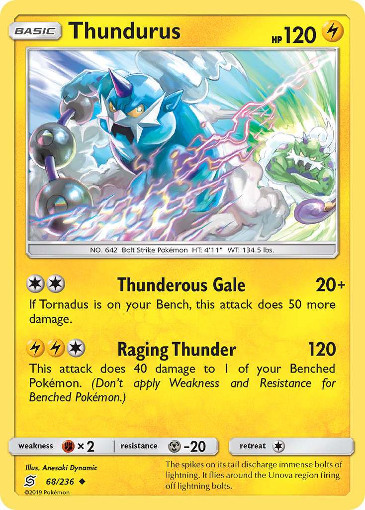 Thundurus (68/236) [Sun & Moon: Unified Minds] | Anubis Games and Hobby