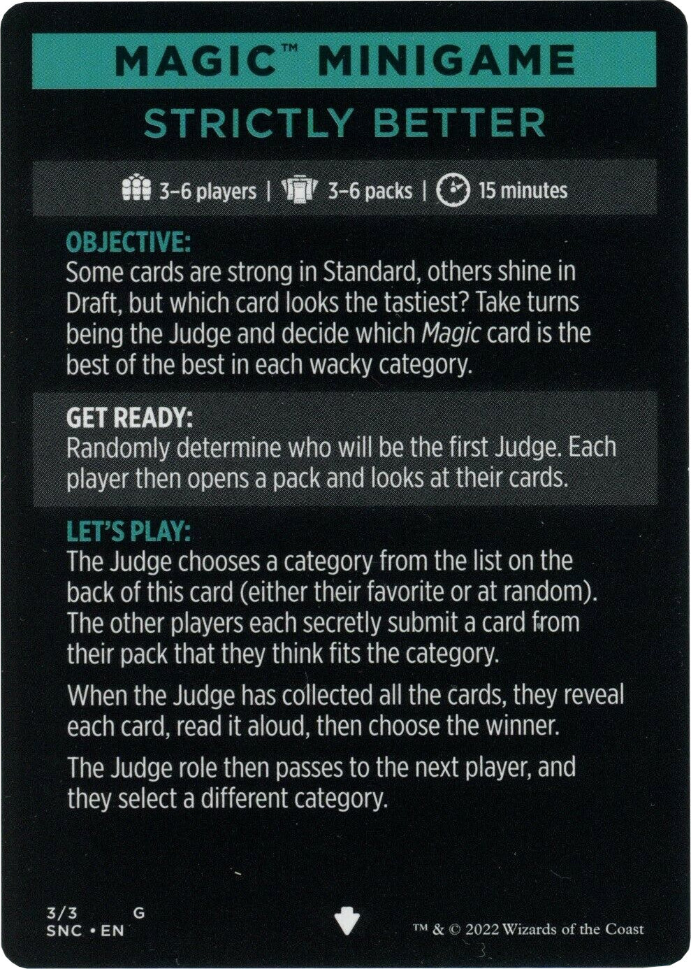 Strictly Better (Magic Minigame) [Streets of New Capenna Minigame] | Anubis Games and Hobby
