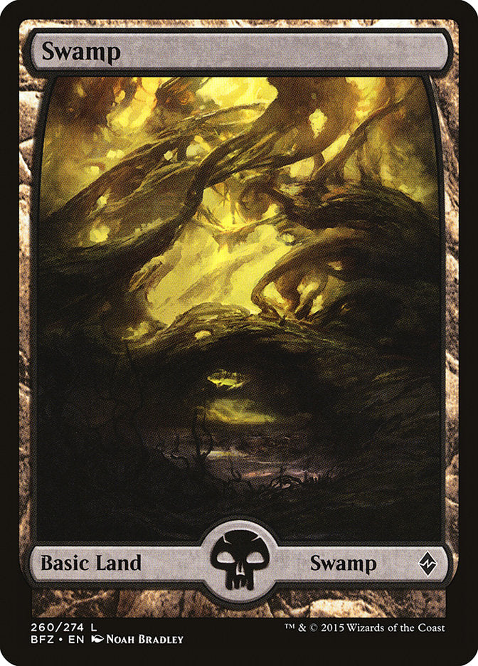 Swamp (260) (Full Art) [Battle for Zendikar] | Anubis Games and Hobby