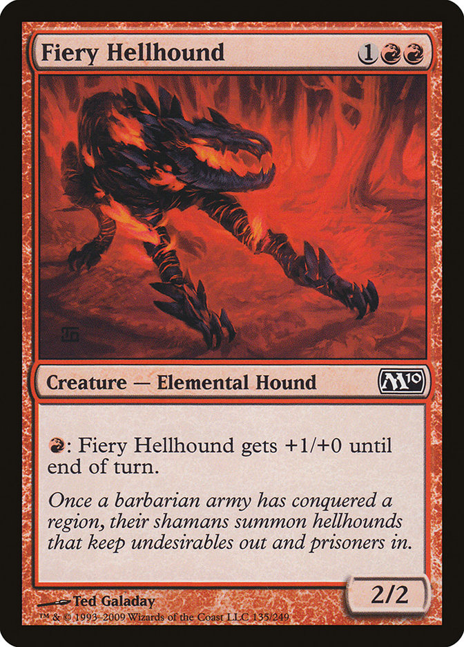 Fiery Hellhound [Magic 2010] | Anubis Games and Hobby