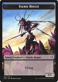 Faerie Rogue // Thopter Double-Sided Token [Zendikar Rising Commander Tokens] | Anubis Games and Hobby