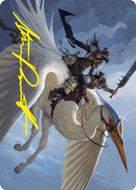 Gryffwing Cavalry Art Card (Gold-Stamped Signature) [Innistrad: Crimson Vow Art Series] | Anubis Games and Hobby