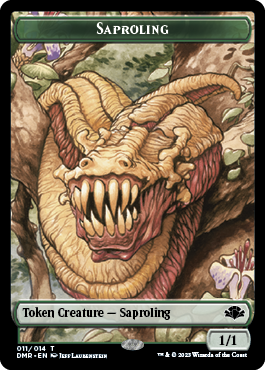 Elephant // Saproling Double-Sided Token [Dominaria Remastered Tokens] | Anubis Games and Hobby